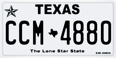 TX license plate CCM4880