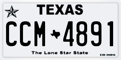 TX license plate CCM4891