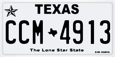 TX license plate CCM4913