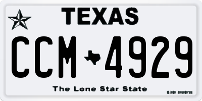 TX license plate CCM4929