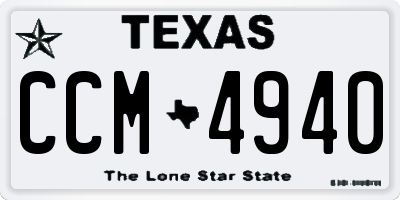 TX license plate CCM4940