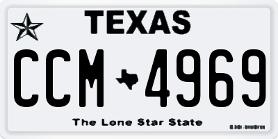 TX license plate CCM4969