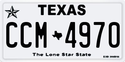 TX license plate CCM4970