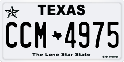 TX license plate CCM4975