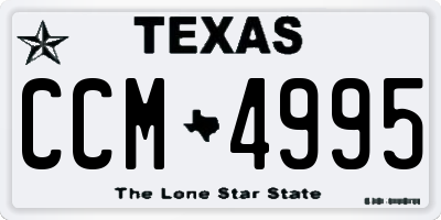 TX license plate CCM4995