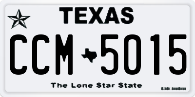 TX license plate CCM5015