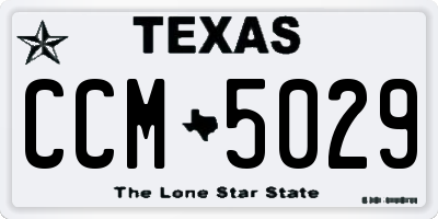 TX license plate CCM5029