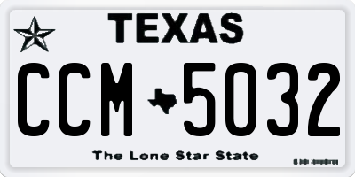 TX license plate CCM5032