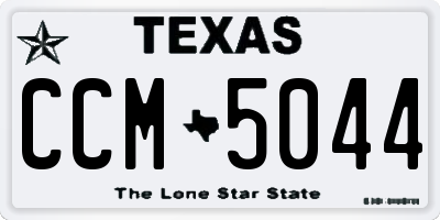 TX license plate CCM5044