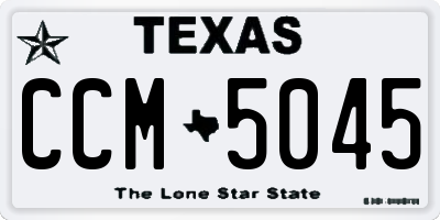 TX license plate CCM5045