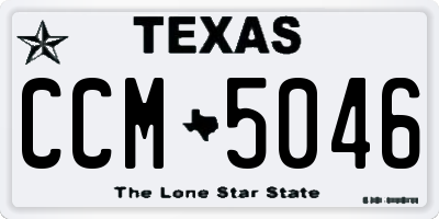 TX license plate CCM5046