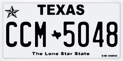 TX license plate CCM5048