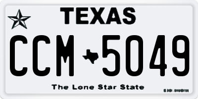 TX license plate CCM5049