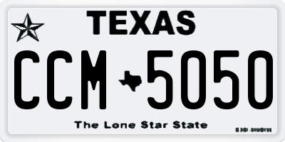 TX license plate CCM5050