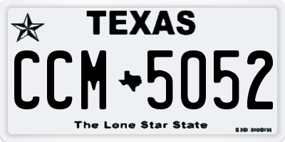 TX license plate CCM5052