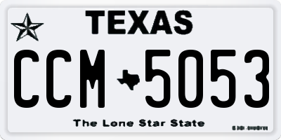 TX license plate CCM5053