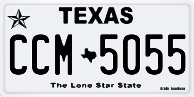 TX license plate CCM5055