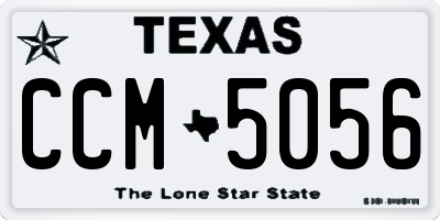TX license plate CCM5056