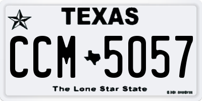 TX license plate CCM5057