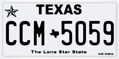 TX license plate CCM5059