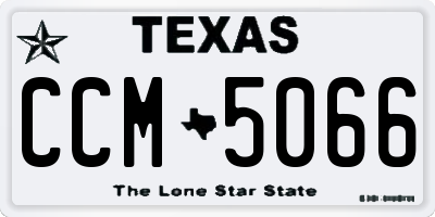 TX license plate CCM5066