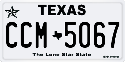 TX license plate CCM5067
