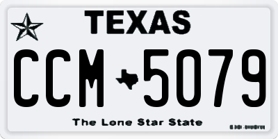 TX license plate CCM5079