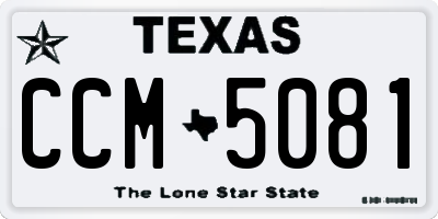 TX license plate CCM5081