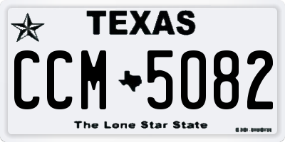 TX license plate CCM5082