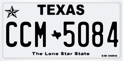 TX license plate CCM5084