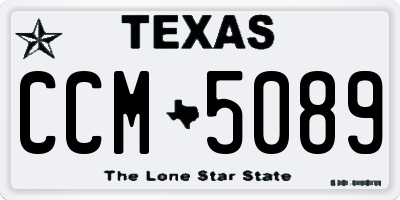 TX license plate CCM5089