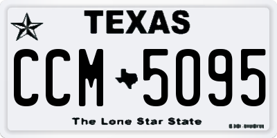 TX license plate CCM5095