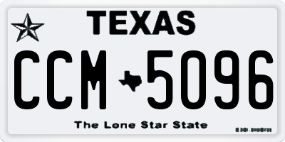 TX license plate CCM5096