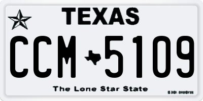 TX license plate CCM5109
