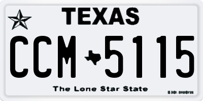 TX license plate CCM5115
