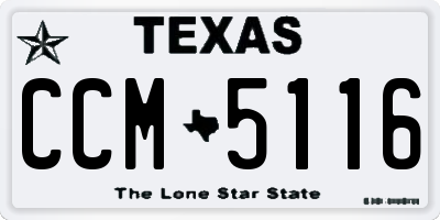 TX license plate CCM5116