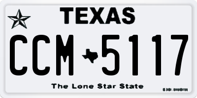 TX license plate CCM5117
