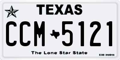 TX license plate CCM5121