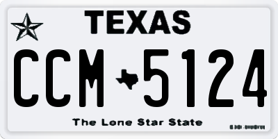 TX license plate CCM5124