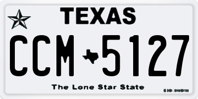 TX license plate CCM5127
