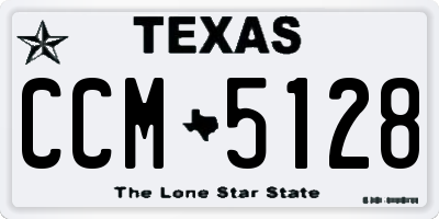 TX license plate CCM5128