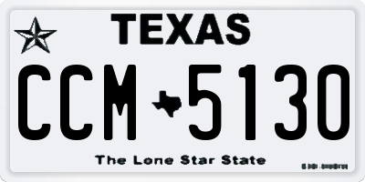 TX license plate CCM5130