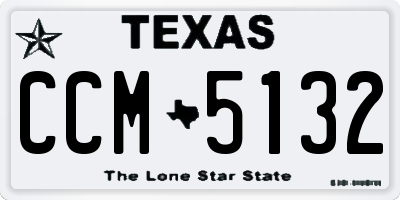 TX license plate CCM5132