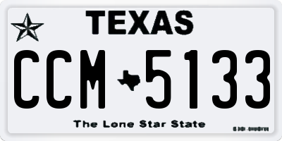 TX license plate CCM5133