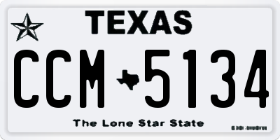 TX license plate CCM5134