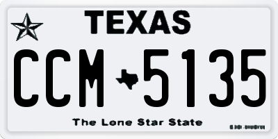 TX license plate CCM5135