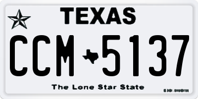 TX license plate CCM5137