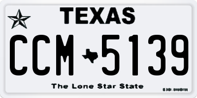 TX license plate CCM5139