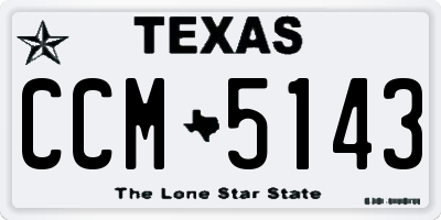 TX license plate CCM5143