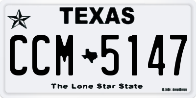 TX license plate CCM5147